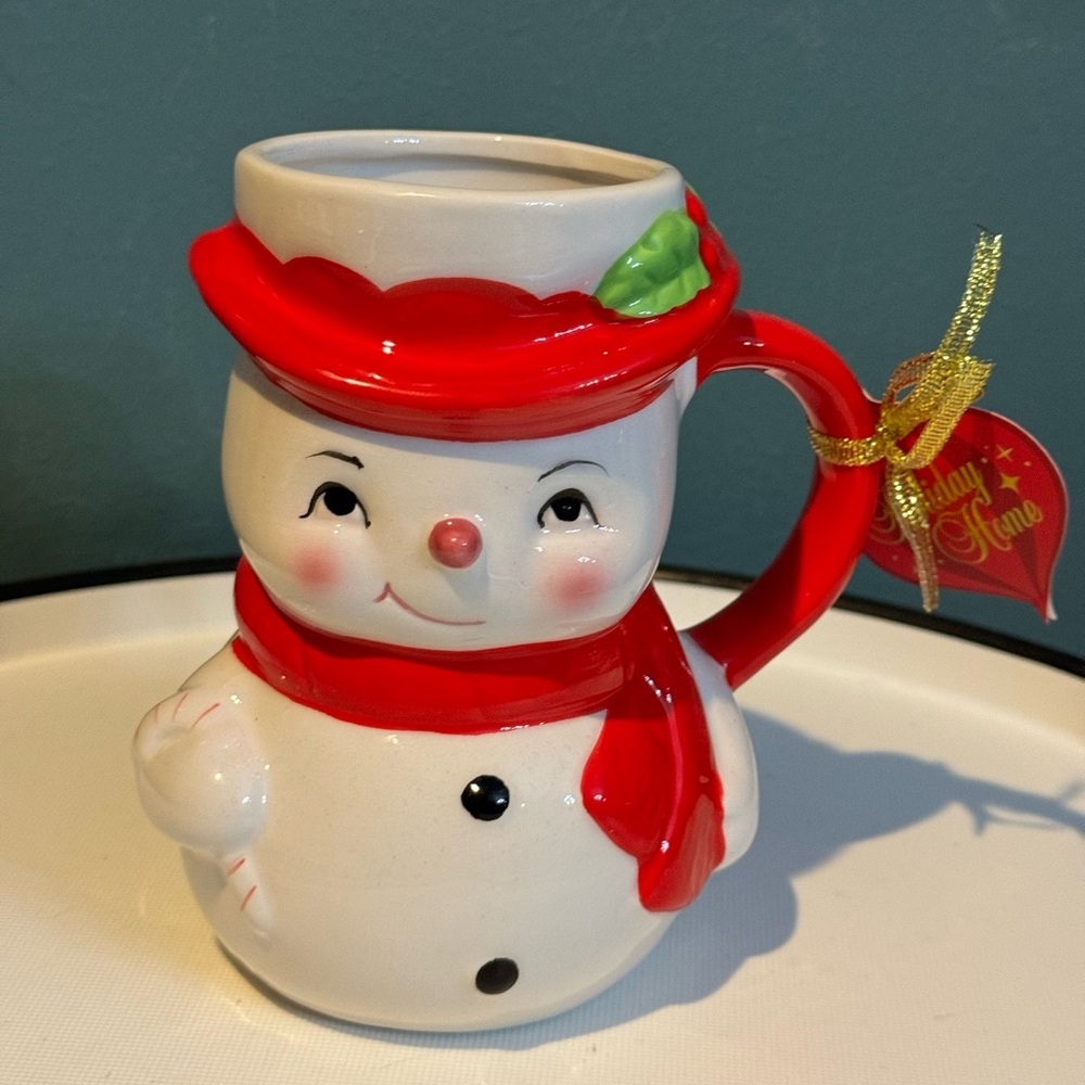 NWT Nostalgic Retro Snowman Christmas Mug